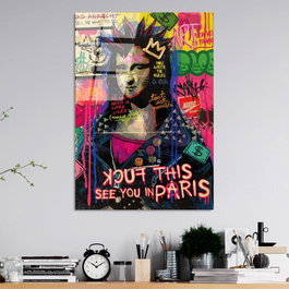 Wallity Cuadro Decorativo de Vidrio Templado Multicolor 70 x 100 cm